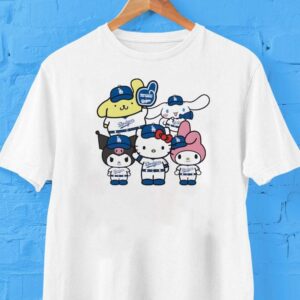 Los Angeles Dodgers X Hello Kitty My Melody Kuromi Cinnamoroll And Pompompurin Shirt