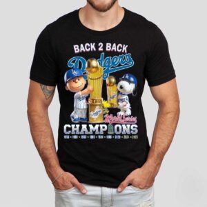 Los Angeles Dodgers X Snoopy World Series Champions 1955-2025 Shirt