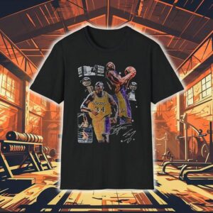 Los Angeles Lakers Kobe Bryant Graphic Signature Pose Shirt Los Angeles Lakers Kobe Bryant Graphic Signature Pose Shirt