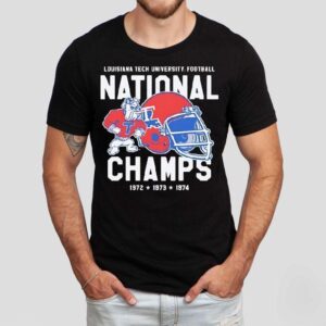 Louisiana Tech Bulldogs University Football National Champs 1972 1973 1974 Shirt