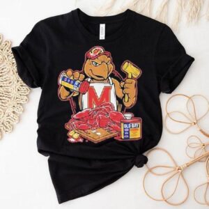 Maryland Terrapins Old Bay Crab Picking Testudo Mascot Shirt