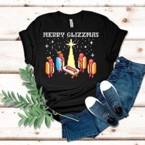 Merry Glizzmas Mesh Trucker Hotdog Shirt