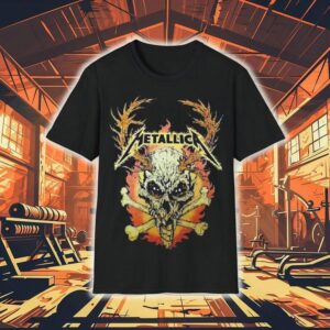 Metallica M72 World Tour 2025 2026 Flame Skull Dates Back Shirt