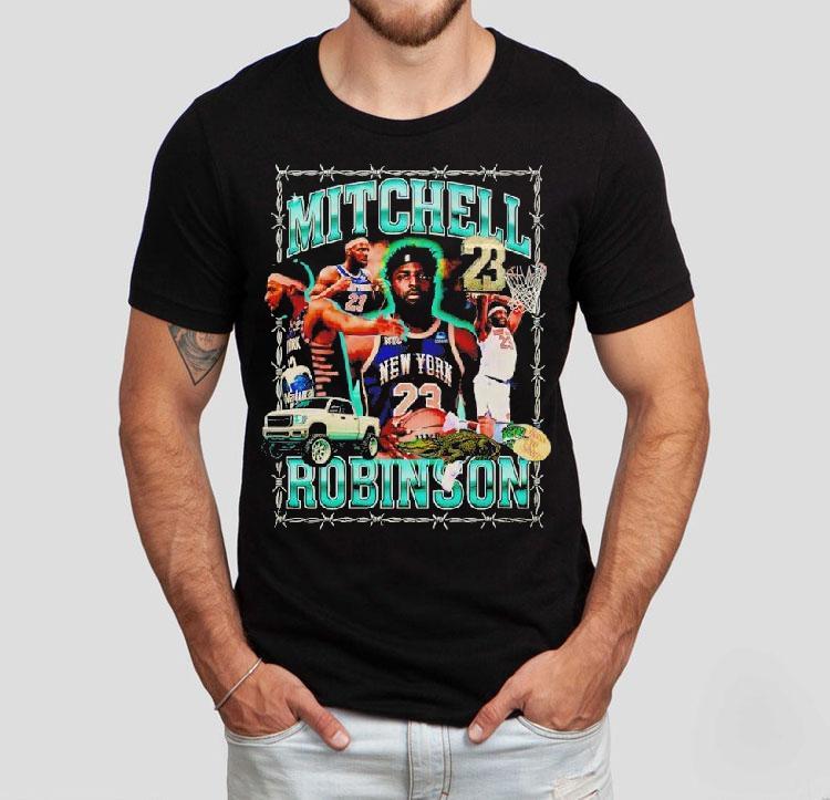 Mitchell Robinson New York Knicks Basketball Graphic Shirt 4 Mitchell Robinson New York Knicks Basketball Graphic Tshirt
