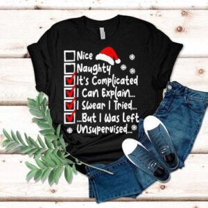 Nice Naughty Multi Checklist Funny Christmas List Family Shirt Nice Naughty Multi Checklist Funny Christmas List Family Shirt