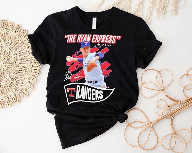 Nolan Ryan Texas Rangers The Ryan Express Signature Shirt 4 Nolan Ryan Texas Rangers The Ryan Express Signature Tshirt
