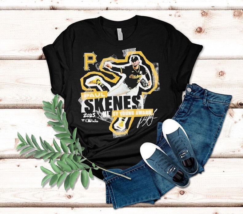 Paul Skenes Pittsburgh Pirates 2025 National League Cy Young Award Winner Shirt 4 Paul Skenes Pittsburgh Pirates National League Cy Young Award Winner Tshirt