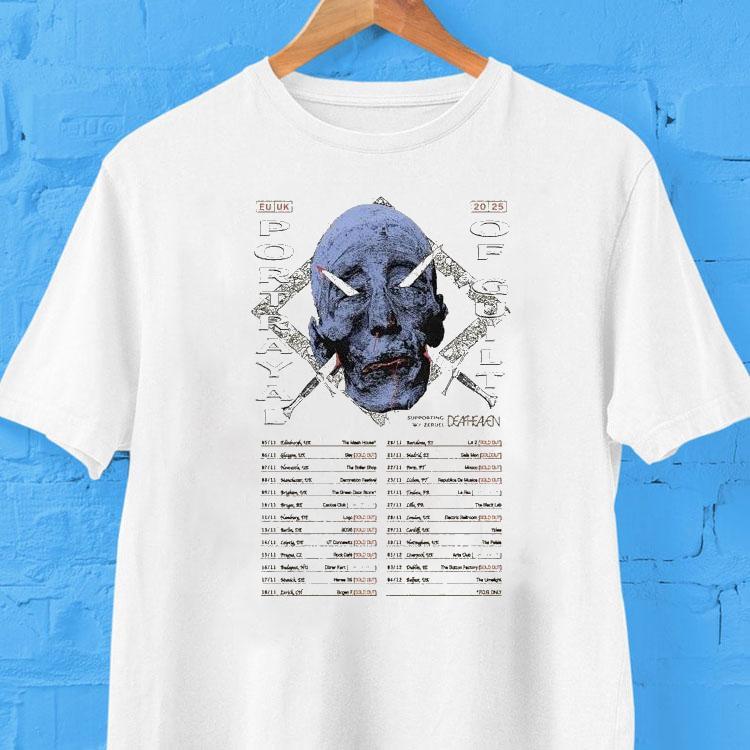 Portrayal Of Guilt Europe Uk 2025 Tour Head Shirt Portrayal Of Guilt Europe Uk 2025 Tour Head Shirt