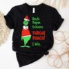 Rock Paper Scissors Throat Punch I Win Grinch Shirt