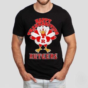 Rutgers Scarlet Knights Happy Thanksgiving Turkey Tshirt