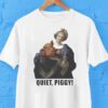 Saint Holding Pig Head Trump Quiet Piggy Shirt