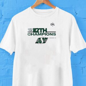 Saskatchewan Roughriders 112 Coupe Grey Cup Champions Name Roster Shirt Saskatchewan Roughriders 112 Coupe Grey Cup Champions Name Roster Shirt