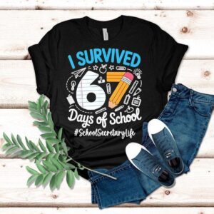 School Secretary Survived 67 Days Of School Humor Design Shirt