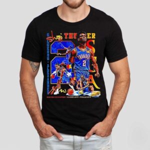 Shai Gilgeous Alexander Oklahoma City Thunder Nba Champion Season Mvp Finals Mvp Basketball Graphic Shirt