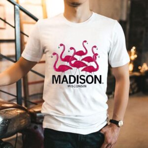 Six Flamingos Madison Wisconsin Badgers Football Shirt