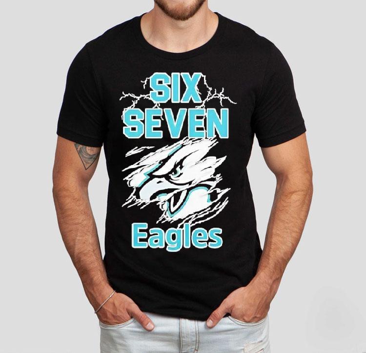 Six Seven Philadelphia Eagles Logo Lightning Shirt 4 Six Seven Philadelphia Eagles Logo Lightning Tshirt