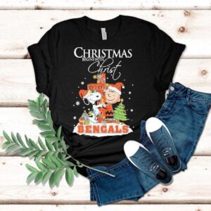 Snoopy And Charlie Brown The Peanuts X Cincinnati Bengals Merry Christmas Begins With Christ Shirt Snoopy And Charlie Brown The Peanuts X Cincinnati Bengals Merry Christmas Begins With Christ Shirt
