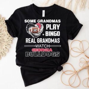 Some Grandmas Play Bingo Real Grandmas Watch Georgia Bulldogs Diamond Heart Shirt