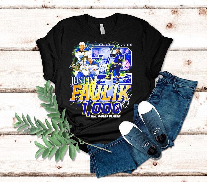 St. Justin Faulk 1000 Nhl Games Played 72 Signature Shirt 4 St Justin Faulk Nhl Games Played Signature Tshirt