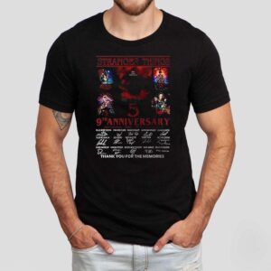 Stranger Things 5 One Last Adventure 2025 9th Anniversary Thank You For The Memories Shirt Stranger Things 5 One Last Adventure 2025 9th Anniversary Thank You For The Memories Shirt