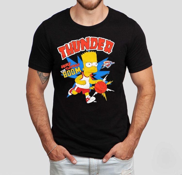 The Simpsons Bart X Oklahoma City Thunder Shirt 4 The Simpsons Bart X Oklahoma City Thunder Tshirt