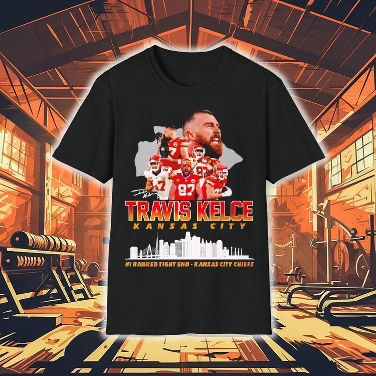 Travis Kelce #1 Ranked Tight End For The Kansas City Chiefs Signature Logo Shirt 4 Travis Kelce Ranked Tight End For The Kansas City Chiefs Signature Logo Tshirt