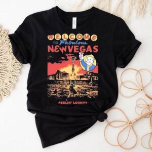 Welcome To Fabulous New Vegas Feelin Lucky Graphic Tshirt