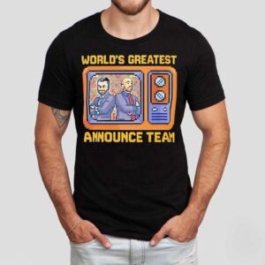 World’s Greatest Announce Team Tom Hannifan And Matt Rehwoldt Pixel Shirt