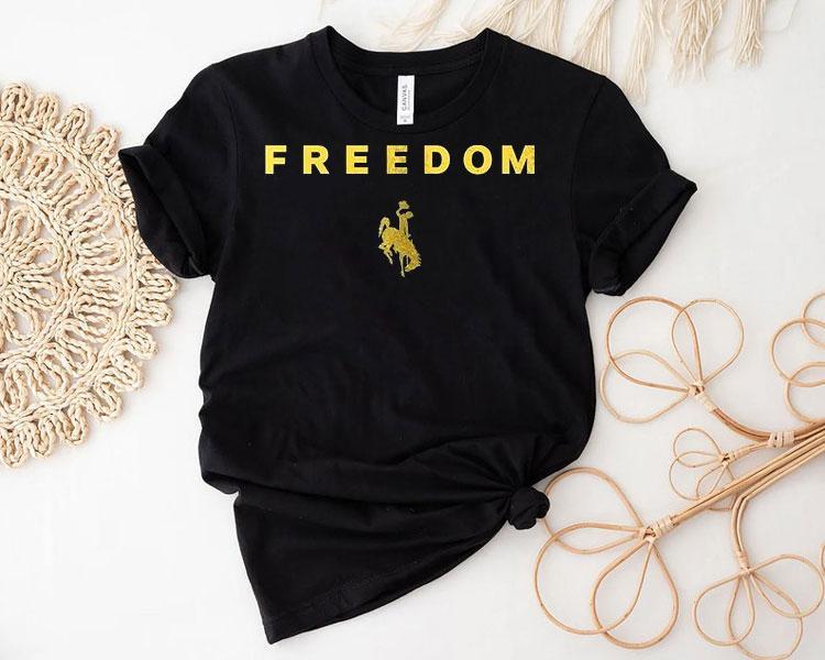 Wyoming Cowboys X University Of Wyoming X Charlie Kirk Freedom Logo Shirt 4 Wyoming Cowboys X University Of Wyoming X Charlie Kirk Freedom Logo Tshirt