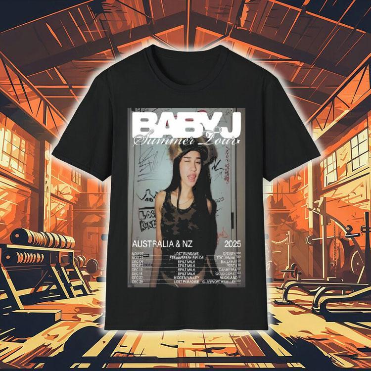 Baby J Summer Tour Australia Nz 2025 Shirt Baby J Summer Tour Australia Nz 2025 Shirt