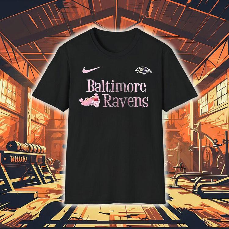 Baltimore Ravens X Pink Panther Cartoon Shirt Baltimore Ravens X Pink Panther Cartoon Shirt