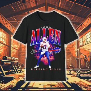 Buffalo Bills Josh Allen Signature Logo Player Tshirt