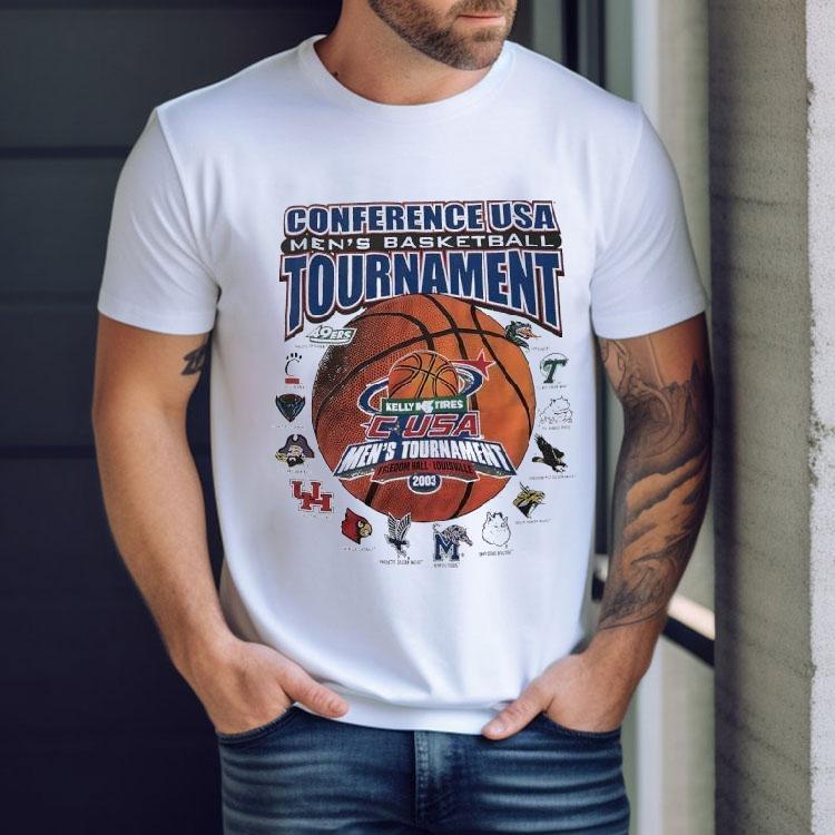 Conference Usa Men’s Basketball Tournament 2003 Vintage Logos Shirt Conference Usa Men’s Basketball Tournament 2003 Vintage Logos Shirt