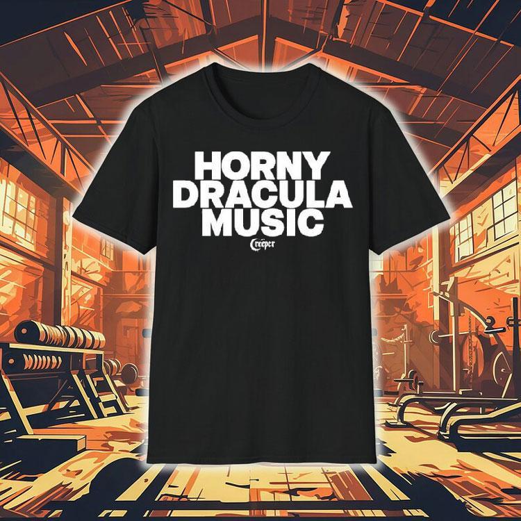 Creeper Cult Horny Dracula Music Shirt Creeper Cult Horny Dracula Music Shirt