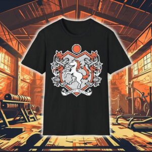 Denver Broncos Medieval Shield Shirt 1 Denver Broncos Medieval Shield Tshirt