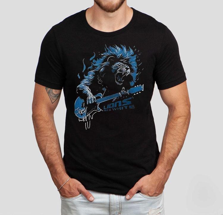 Detroit Lions X Jack White Another One Bites The Dust Mascot Signature Shirt Detroit Lions X Jack White Another One Bites The Dust Mascot Signature Shirt