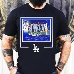 Dodgers Autographed World Series Signatures La Graphic Shirt