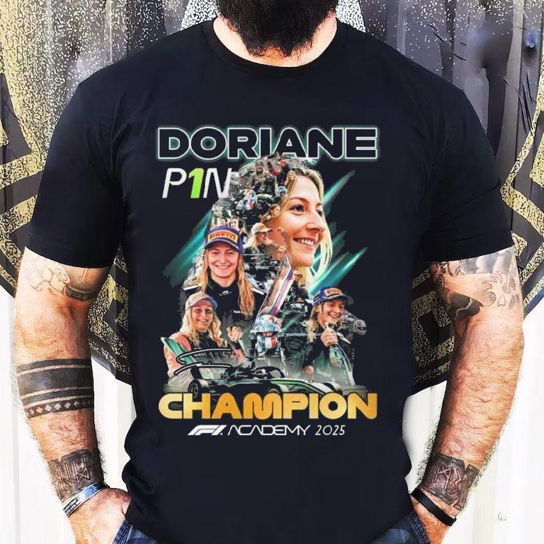Doriane Pin Champions F1 Academy 2025 Signature Shirt Doriane Pin Champions F1 Academy 2025 Signature Shirt