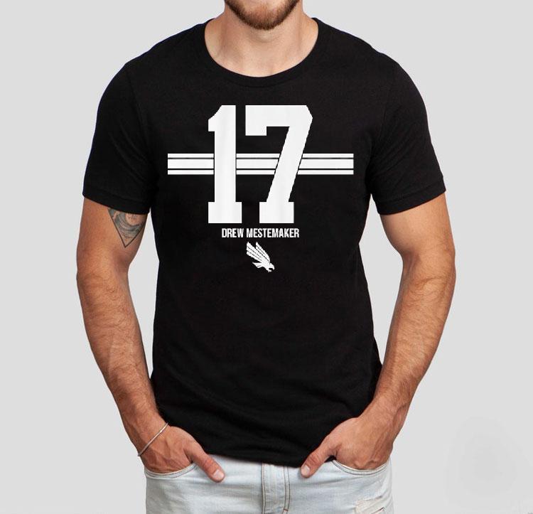 Drew Mestemaker North Texas Football 17 Stripe Logo Shirt Drew Mestemaker North Texas Football 17 Stripe Logo Shirt