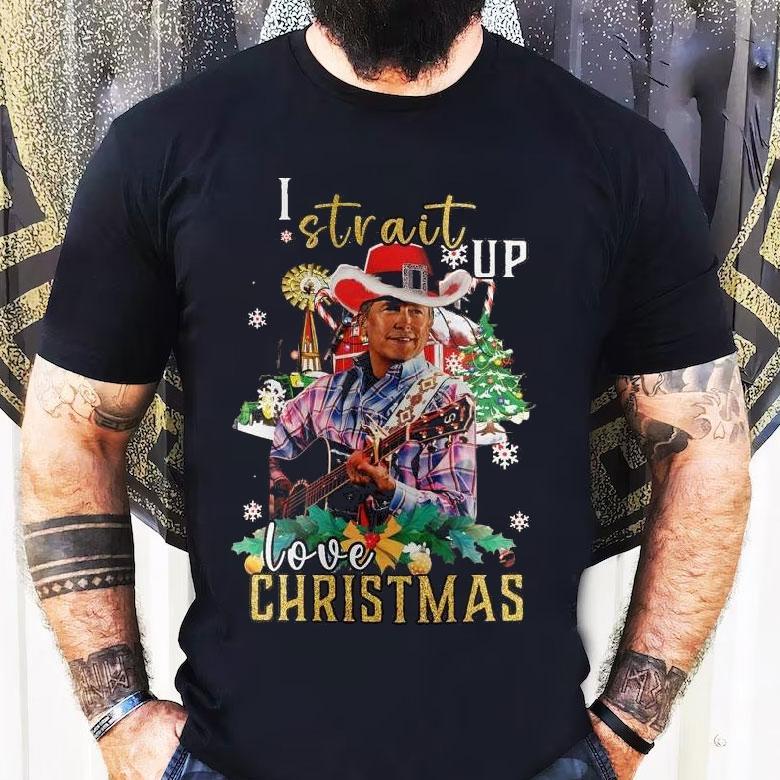 George Strait I Strait Up Love Christmas Shirt George Strait I Strait Up Love Christmas Shirt
