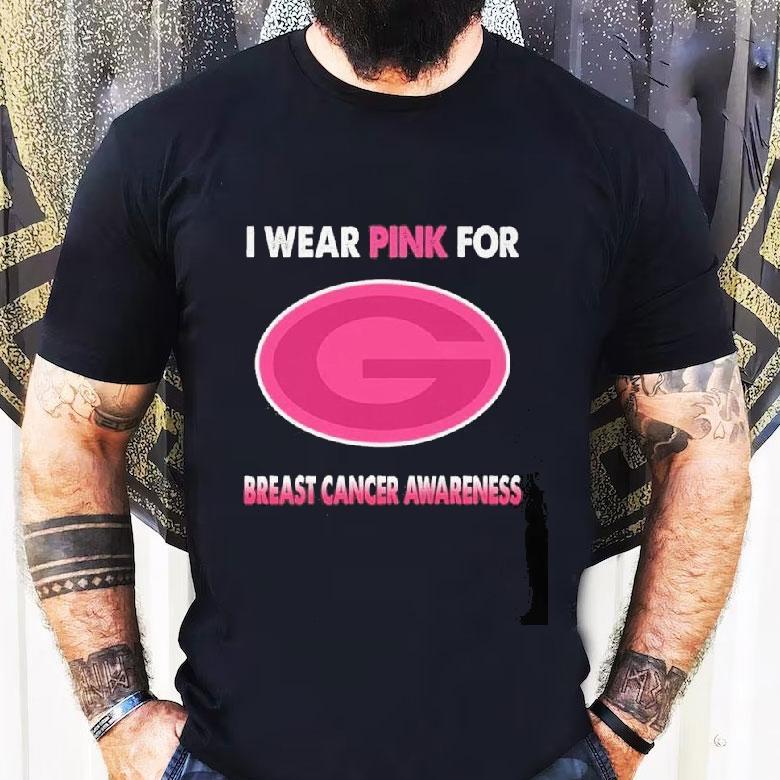 Green Bay Packers I Wear Pink For Breast Cancer Awareness 2023 Shirt Green Bay Packers I Wear Pink For Breast Cancer Awareness 2023 Shirt
