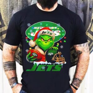 Grinch And New York Jets Christmas Theme Helmet Shirt