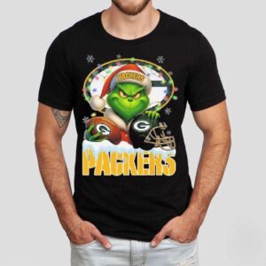 Grinch X Green Bay Packers Ball And Helmet Merry Christmas Shirt 1 Grinch X Green Bay Packers Ball And Helmet Merry Christmas Tshirt