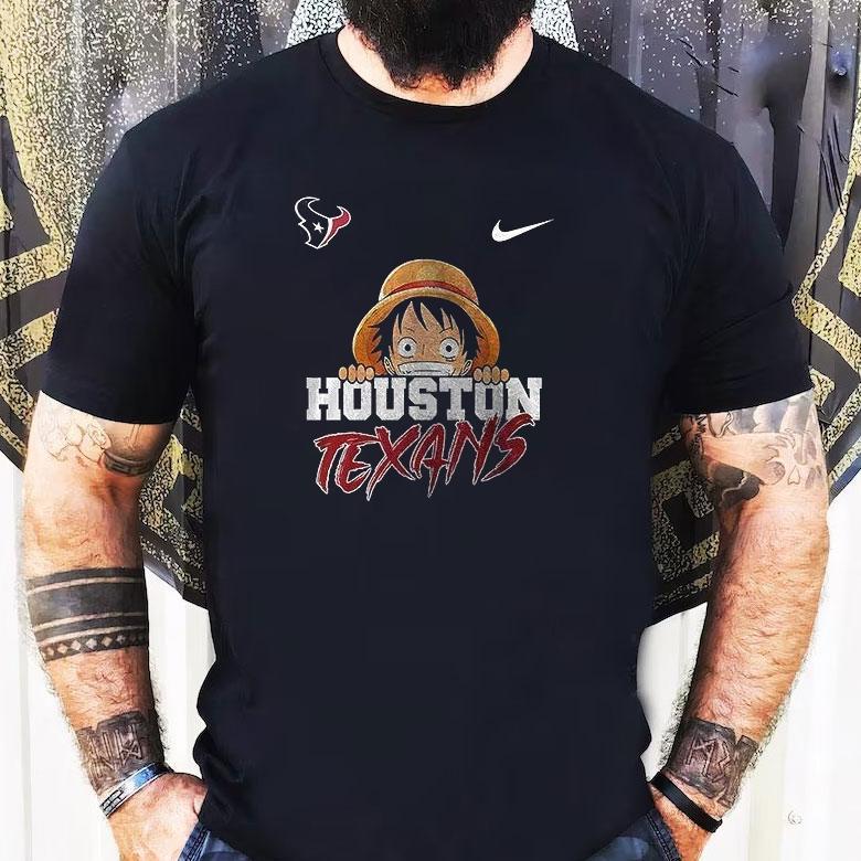 Houston Texans X One Piece Luffy Shirt Houston Texans X One Piece Luffy Shirt