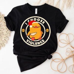 I Choose Violence Santa Duck Holding Knife Tshirt
