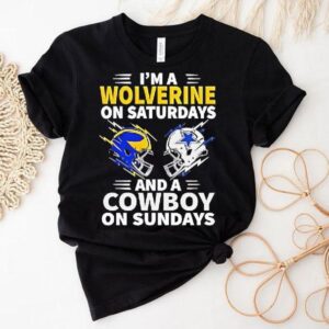 I’m A Wolverine On Saturdays And A Cowboy On Sundays Shirt