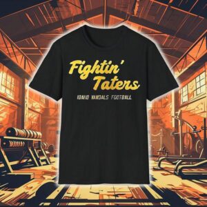 Idaho Vandals Football Fightin’ Taters Logo Text Shirt