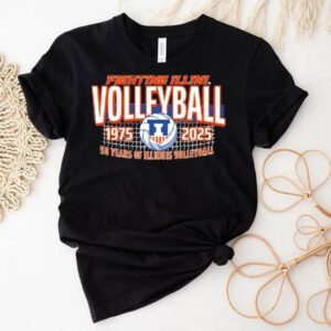 Illinois Volleyball 50 Years 1975-2025 Shirt
