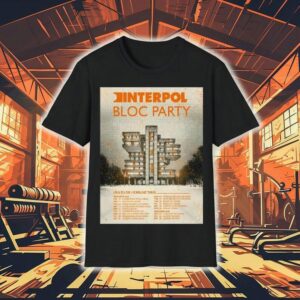 Interpol Uk And Eu Co-headline 2025 Tour Bloc Party Shirt