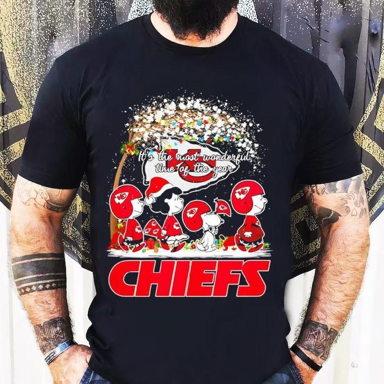 It’s The Most Wonderful Time Of The Year Kansas City Chiefs Peanuts Characters Shirt It’s The Most Wonderful Time Of The Year Kansas City Chiefs Peanuts Characters Shirt